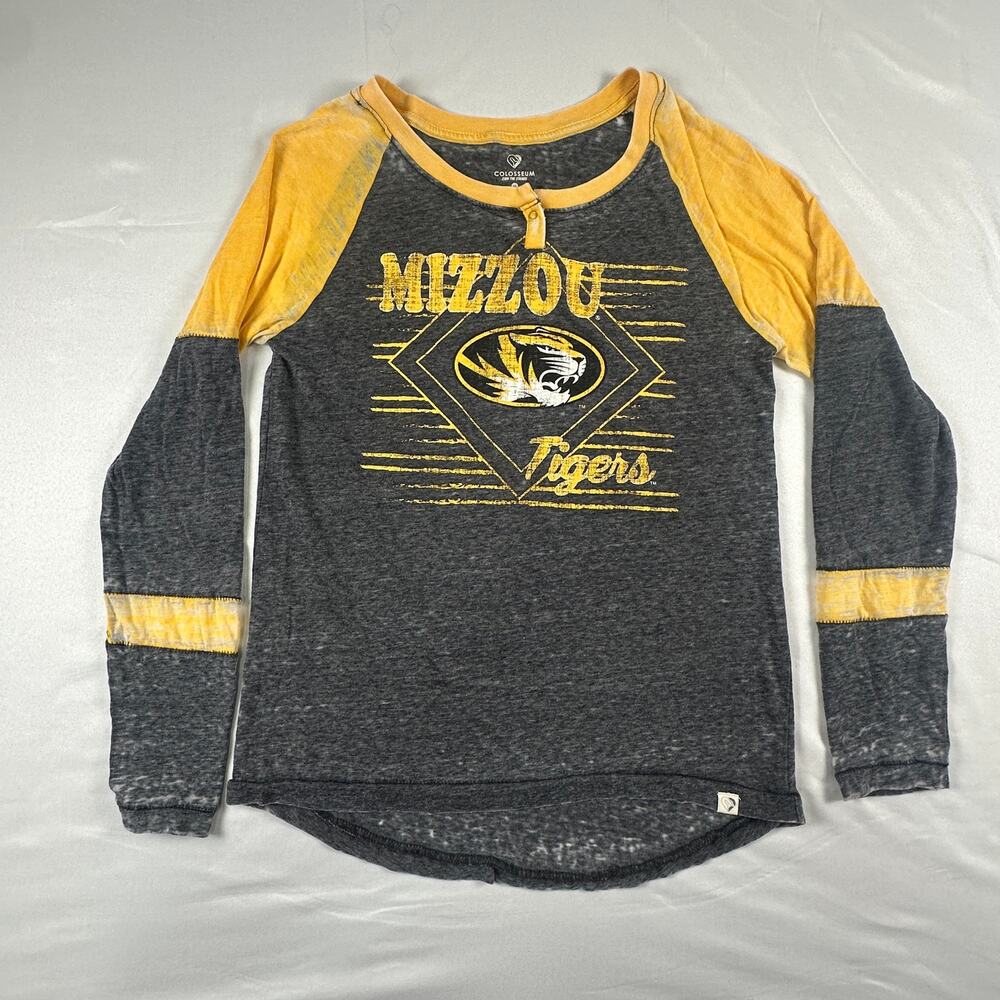 Missouri Tigers Colosseum Women's Henley Shirt M